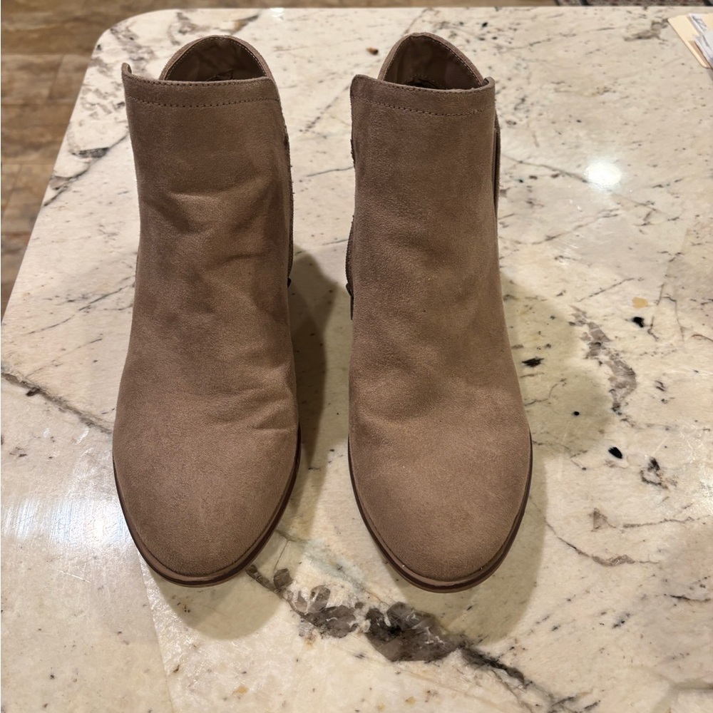 MIA Women's Suede Tan Ankle Booties